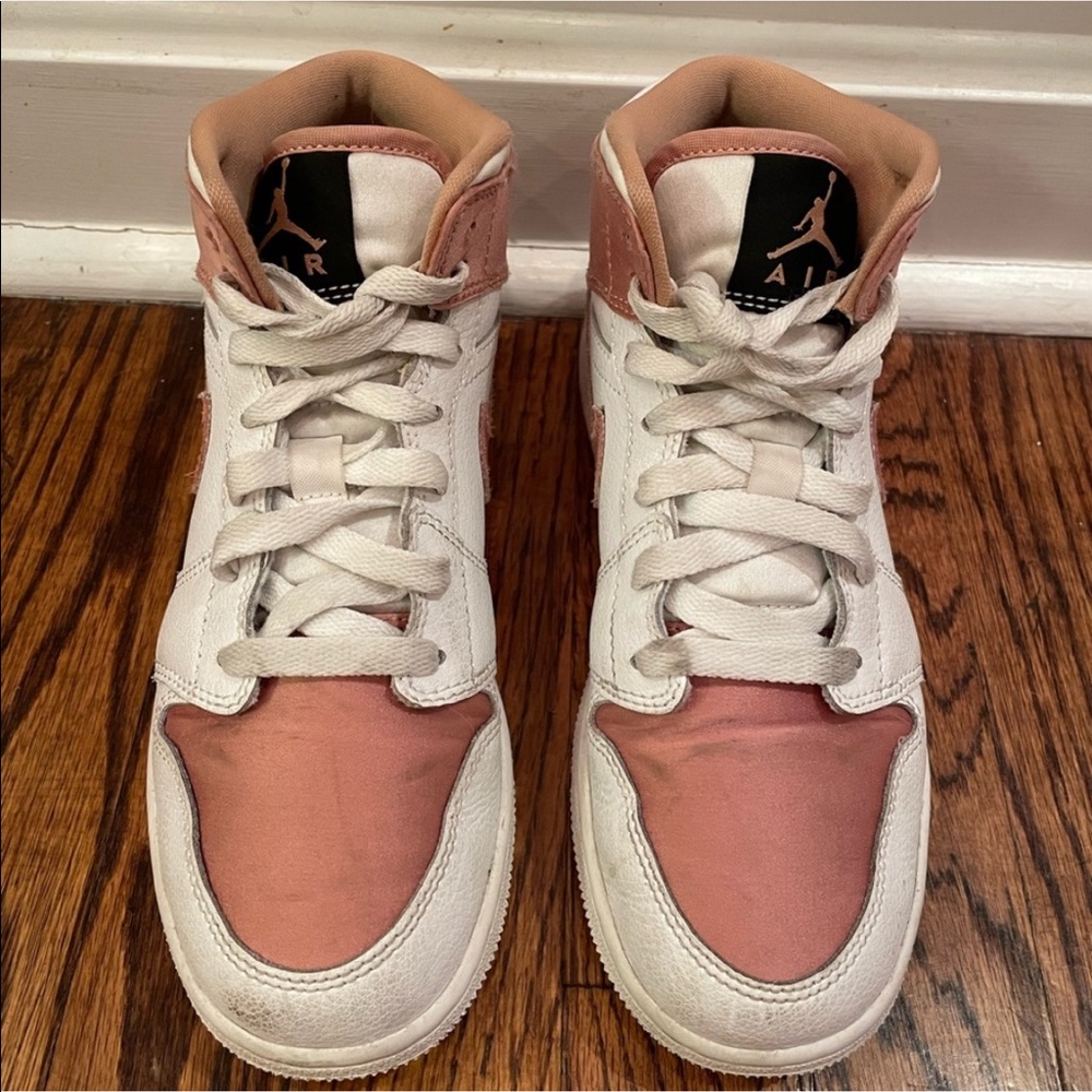Rose gold and white Jordan 1